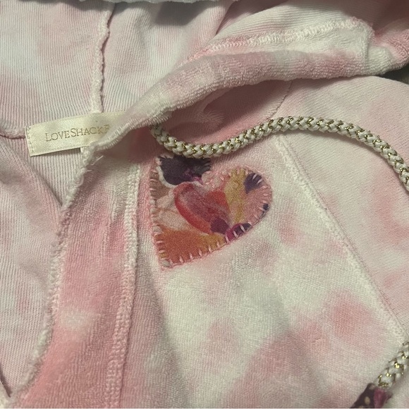 LoveShackFancy Kirby Hoodie Sweatshirt Size Medium Cherry Fizz Tie-Dye Pink Blue - Picture 9 of 12